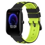 Silicone armbånd til Amazfit Pop - Sort/Grå