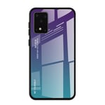 HAOYE Case Suitable for Samsung Galaxy S10 Lite/A91 Case, Gradient Color Scratch Proof Tempered Glass Back Cover + Slim Thin Fit with Silicone TPU Border Case(3)