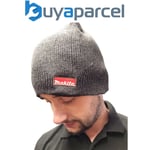 Makita Official Grey Black Branded Beanie Hat - Makita Logo Stitched One Size