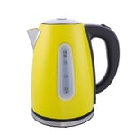 Stainless Steel Electric Kettle, Electric Kettle Quiet Boil Kettle Stainless Steel Electric Kettle 1.8L 1500-2000W Boil Dry Protection Automatic Shut Off Stainless Steel Body Yellow,One Size