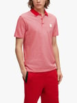 BOSS Oxford Piqué Cotton Polo Shirt, Bright Red