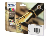 Epson 16XL Multipack - 4-pack - XL - svart, gul, cyan, magenta - original - blister - bläckpatron - för WorkForce WF-2010, 2510, 2520, 2530, 2540, 2630, 2650, 2660, 2750, 2760