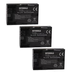 EXTENSILO 3x Batteries remplacement pour Canon LP-E6N pour appareil photo, reflex numérique (2000mAh, 7,4V, Li-ion)