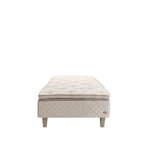 DUX - Dux 10 resårbotten medium 120x200 cm/ Top Pad Plus Bäddmadrass/ Konisk läder oatmeal  20 cm - Ramsängar - Beige