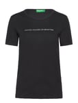 Short Sleeves T-Shirt Tops T-shirts & Tops Short-sleeved Black United Colors Of Benetton