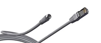 Linéaire TVRFUG Câble antenne RJ45 Mâle/fiche F Mâle à Visser pour Réseaux VDI/VDV Grade 3 5m