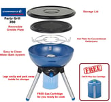 Campingaz Gas Party Grill 200 Portable BBQ/Stove - FREE CV470 - Easy to clean