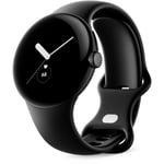 Google Pixel Watch - Noir Mat - Montre Intelligente Avec Bracelet - Fluoroélastomère - Obsidian - Taille Du Bracelet : L - 32 Go - Wi-Fi, Nfc, Bluetooth - 36 G