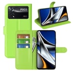 Xiaomi Poco X4 Pro 5G PU Wallet Case Green