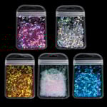 Flakes Resin Epoxy Glitters för Sparkle Festival Nail Paljetter Stickers Decor 5 C