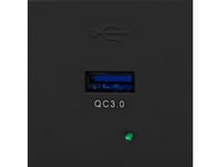 Noen Usbq, Modulär Port 45X45mm Med Usb-Snabbladdning 3A/5V 2A/9V 1,5A/12V, Svart Kräver Tillämpning,Or-Gm-9010/B/Usbq