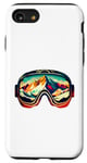 Coque pour iPhone SE (2020) / 7 / 8 Lunettes de ski rétro, snowboard vintage, cool skieur