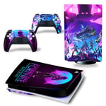 Autocollant Stickers de Protection pour Console Sony PS5 Edition Standard - - Fortnite (TN-PS5Disk-4309)
