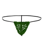 YXX Homme String-Sexy sous-Vêtements Slip Transparent Taille Basse Homme String Transparent - Taille Basse 2 pcs,Vert,L