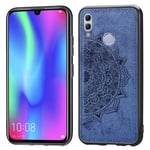 LLLi Mobile Accessories for HUAWEI Embossed Mandala Pattern Magnetic PC + TPU + Fabric Shockproof Case for Huawei Honor 10 Lite(Black) (Color : Dark Blue)