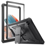 FINTIE Coque Antichoc pour Samsung Galaxy Tab A8 2021 10.5 Pouces - Étui avec Protection d'Écran et Béquille Intégrée Housse Robuste Pochette pour SM-X200/X205/X207, Noir