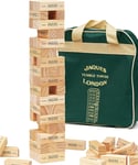 Jaques Giant Tumble Tower Jenga Wooden Game for Outdoor Garden Fun | 63 Blocks