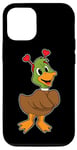 Coque pour iPhone 12/12 Pro Canard Coeurs