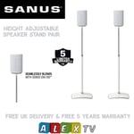 SANUS WSSE1A2 White Pair Height-Adjustable Speaker Stands For Sonos Era 100™