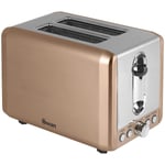 Swan 2 Slice Copper Bread Toaster Automatic Pop-Up Function Variable Browning