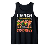 I Teach The Smartest Little Cookies Teacher Christmas Pajama Tank Top