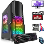 ULTRA FAST QUAD CORE Desktop Gaming PC Computer Bundle 3.9GHz 8GB 1TB AMD 596143