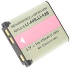Kompatibelt med Olympus µ TOUGH-3000, 3.6V (3.7V), 620 mAh
