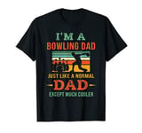 Retro Bowling Lover Dad Gift Cool Bowler Father Vintage T-Shirt