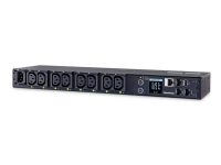 CyberPower Switched Series PDU41004 - Kraftdistributionsenhet (kan monteras i rack) - AC 100-240 V - 1-fas - Ethernet, serial - ingång: IEC 60320 C14 - utgångskontakter: 8 (power IEC 60320 C13) - 1U - 3.05 m sladd - svart
