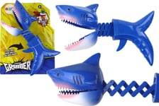 Leantoys Tuggleksak Shark Spring Grabber Blå