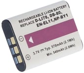 Batteri till LI-60B för Olympus, 3.6V (3.7V), 680 mAh