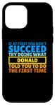 Coque pour iPhone 12 mini Don amusant personnalisé pour Donald, drôle Donald