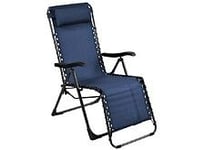 Fauteuil De Jardin Relax Pliant Neo - Graphite/Bleu 88 X 112 X 64 Cm