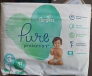 Pampers Pure Protection Size 3 6-10kg 31 Nappies Pack