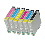 6 Ink Cartridge For Epson Stylus Photo R200 R220 R300 R300M R320 R330 R340 R350