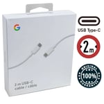 GENUINE Google Pixel Type C To C 2M Fast Charging Cable Data Sync Charger Lead