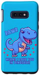 Galaxy S10e Rawr Means I Love You In Dinosaur with Big Blue Dinosaur Case