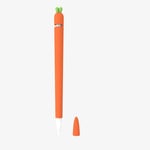 Étui en silicone pour porte-stylet Apple Pencil 1re/2e génération - Coque de protection magnétique et embout - Accessoires mignons en forme de carotte