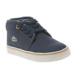Infants Lacoste Navy Ampthill Synthetic Trainers Chukka Boots Lace Up