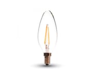 LED Retro lampa E14, 2W, 180 Lumen, filament, kronljus