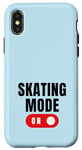 Coque pour iPhone X/XS Mode patinage sur patin à glace - Cadeau - Design graphique