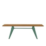 Vitra - EM Table 180, Base Prouvé Blé Vert - Natural Solid Oak - Matbord