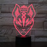 3D Led Night Light,ecor Lamp with Remote and Touch Control with Gift Box for 1 2 3 4 5 6 7 10 Year Old Boys Girls Kids Fortnite Sky Fox Head