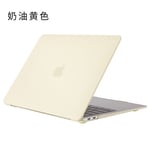 Frosted Crystal Cream Shell Case pour MacBook Air Pro Apple Laptop Case - Jaune creme - 13.3 Pro (A1278)