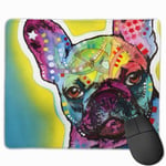 French Bulldog Dean Russo Mouse Pad with Stitched Edge Computer Mouse Pad with Non-Slip Rubber Base for Computers Laptop PC Gmaing Work Mouse Pad
