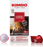 Kimbo Coffee, Espresso Napoli, 10 Capsules Compatible with Nespresso Original Ma
