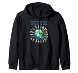 Together We Can Make A Difference In This World Zip Hoodie
