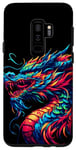 Coque pour Galaxy S9+ Illustration animale de dragon cool esprit animal Tie Dye Art