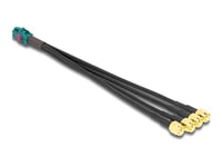 Delock - Antennkabel - Mini Fakra Z Connector Quad (Hane) Till Sma (P) - 20 Cm - Blå, Ral 5021