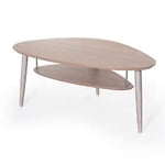 BIRGER Harmoni soffbord vitpigmenterad ek 120x80 cm